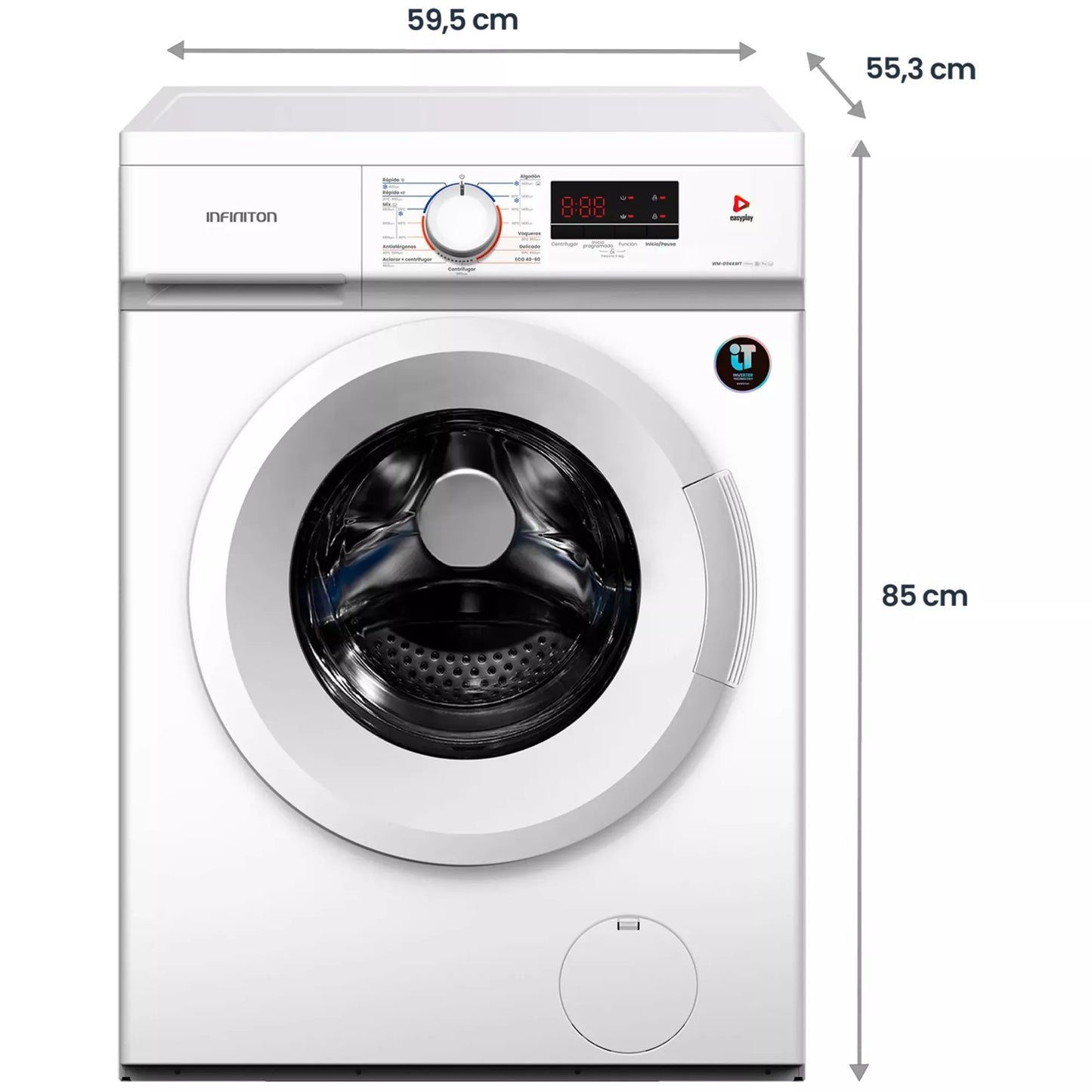 Máquina de Lavar Roupa Infiniton WM-D94AWT | 9kg, Classe A