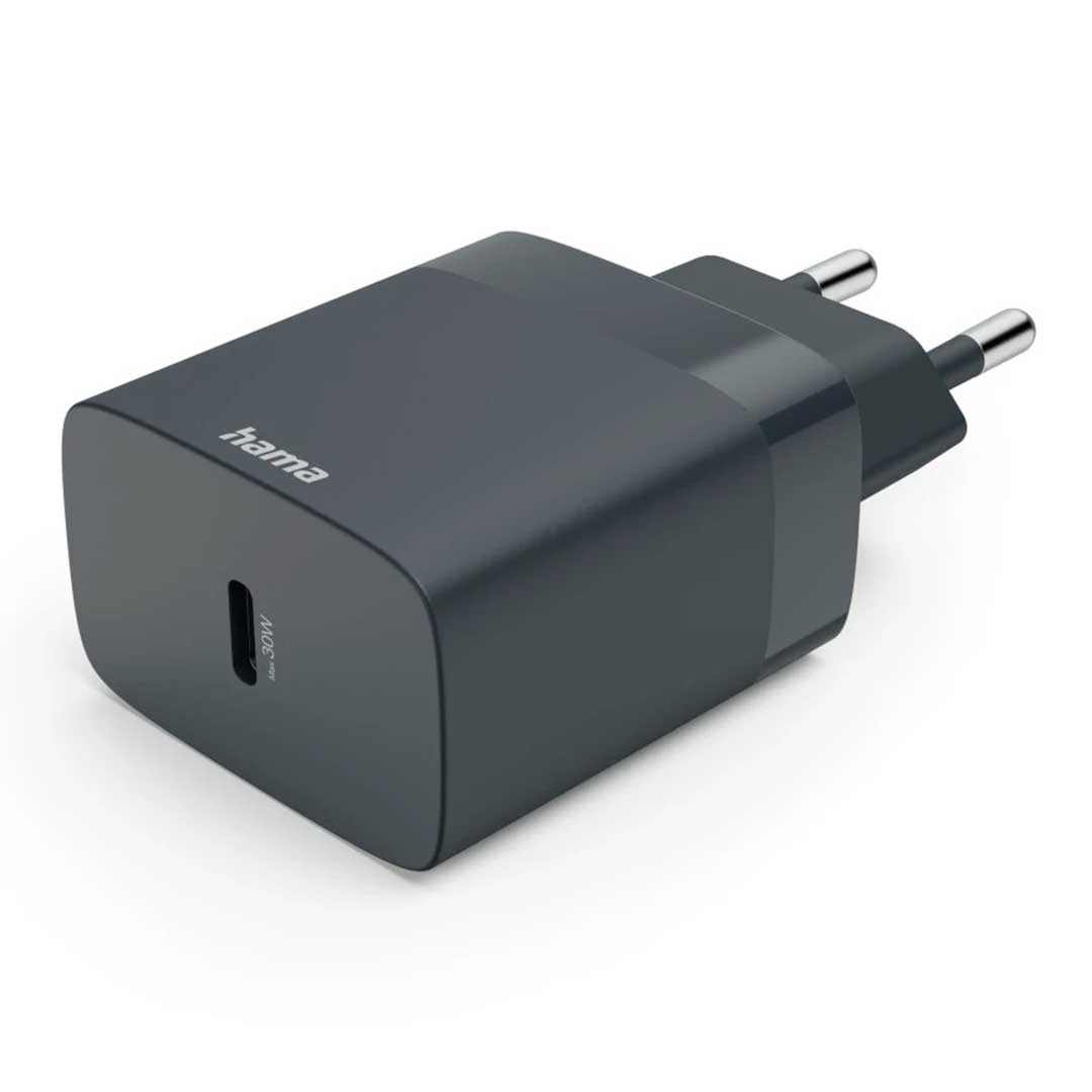 Carregador Hama USB-C PD 30W | Antracite Rápido