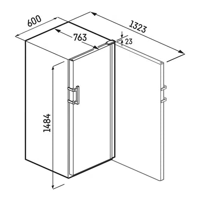 Garrafeira Liebherr WSbl 4601 | 166 Garrafas, Zona Única, Porta Vidro