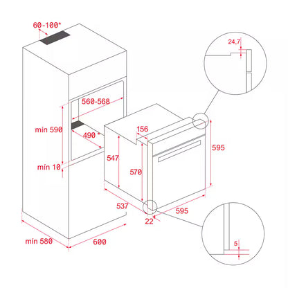 Forno Encastrar TEKA HSB6466 Airfry Ss | AirFry, Multifunções, A+