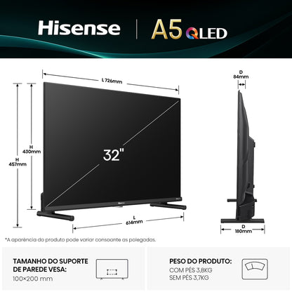 TV Hisense 40A5Q | 40", QLED, Full HD
