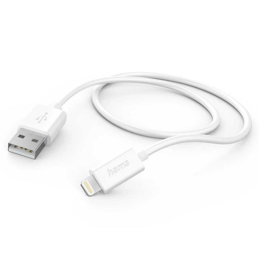 Cabo Hama Lightning | 1m, USB‑A, Branco