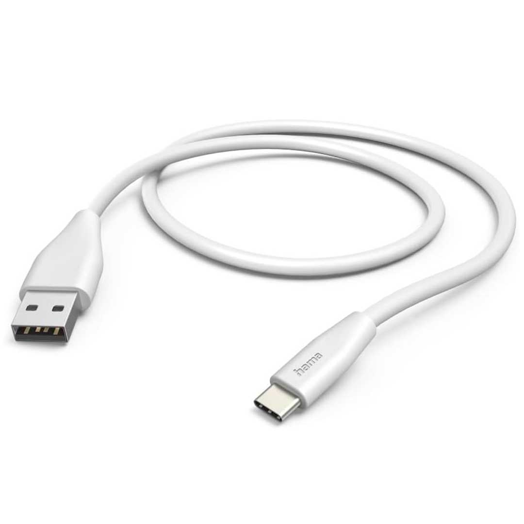 Cabo USB-A USB-C Hama | 1.5m Branco, 480Mbit/s