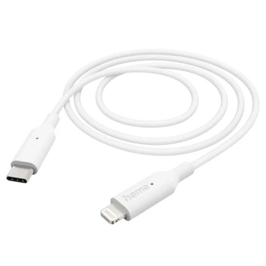 Cabo USB-C Hama 00201598 Lightning 1m | Branco MFi