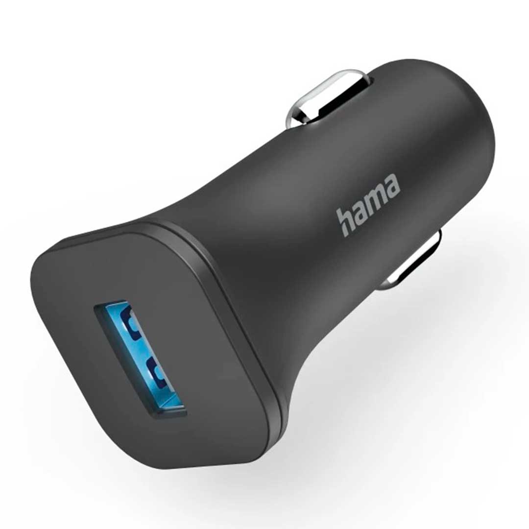 Carregador Auto Hama USB-A 6W | Preto 12-24V LED