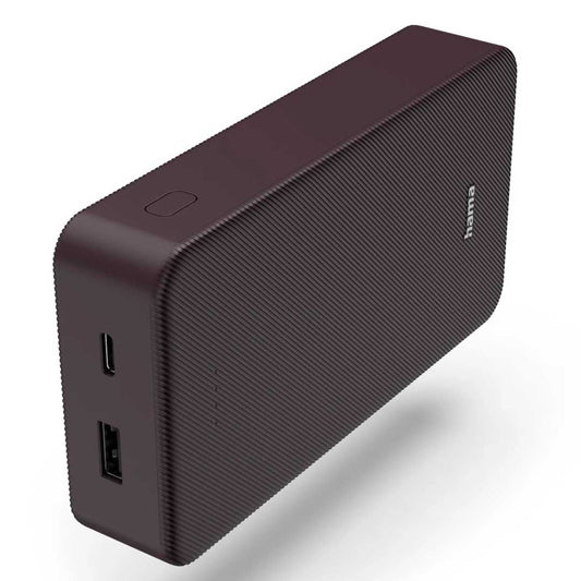 Powerbank Hama Colour 20 | 20000mAh, 2 Saídas, USB-C, USB-A