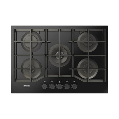 Placa a Gás Hotpoint HAGS 72F BK | 5 Queimadores, 10800W