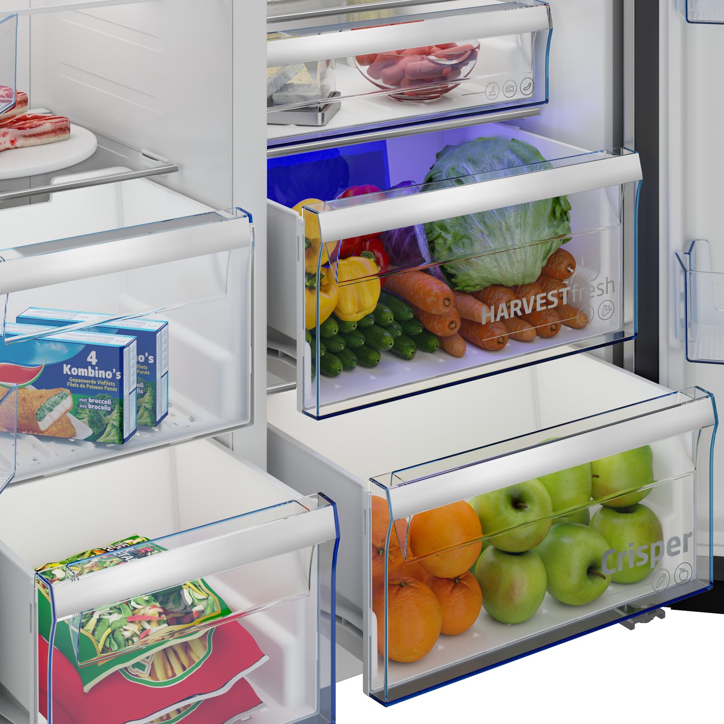 Frigorífico Americano Beko GN163241XBRN | 576L, Classe E, 38dB