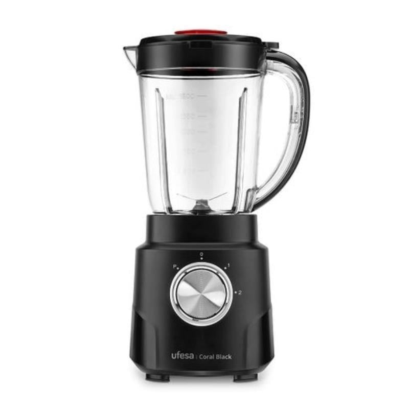 Liquidificadora UFESA Coral Black | 600W, 1,5L, 2 Velocidades, Pulse