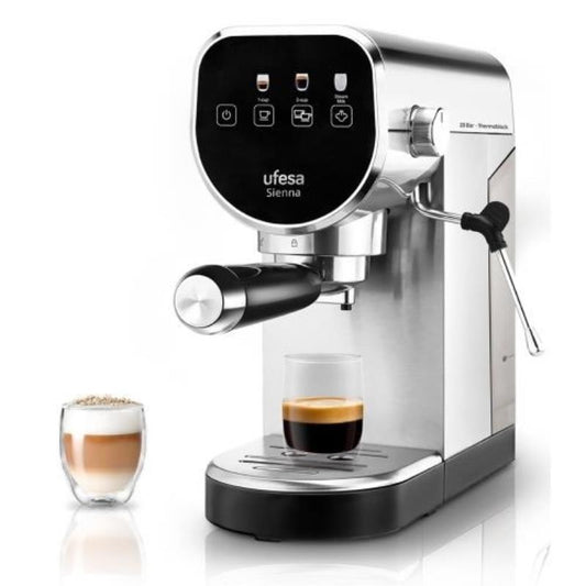 Máquina Café Expresso UFESA Sienna | 20 bar, até 8 chávenas, Bico Vapor