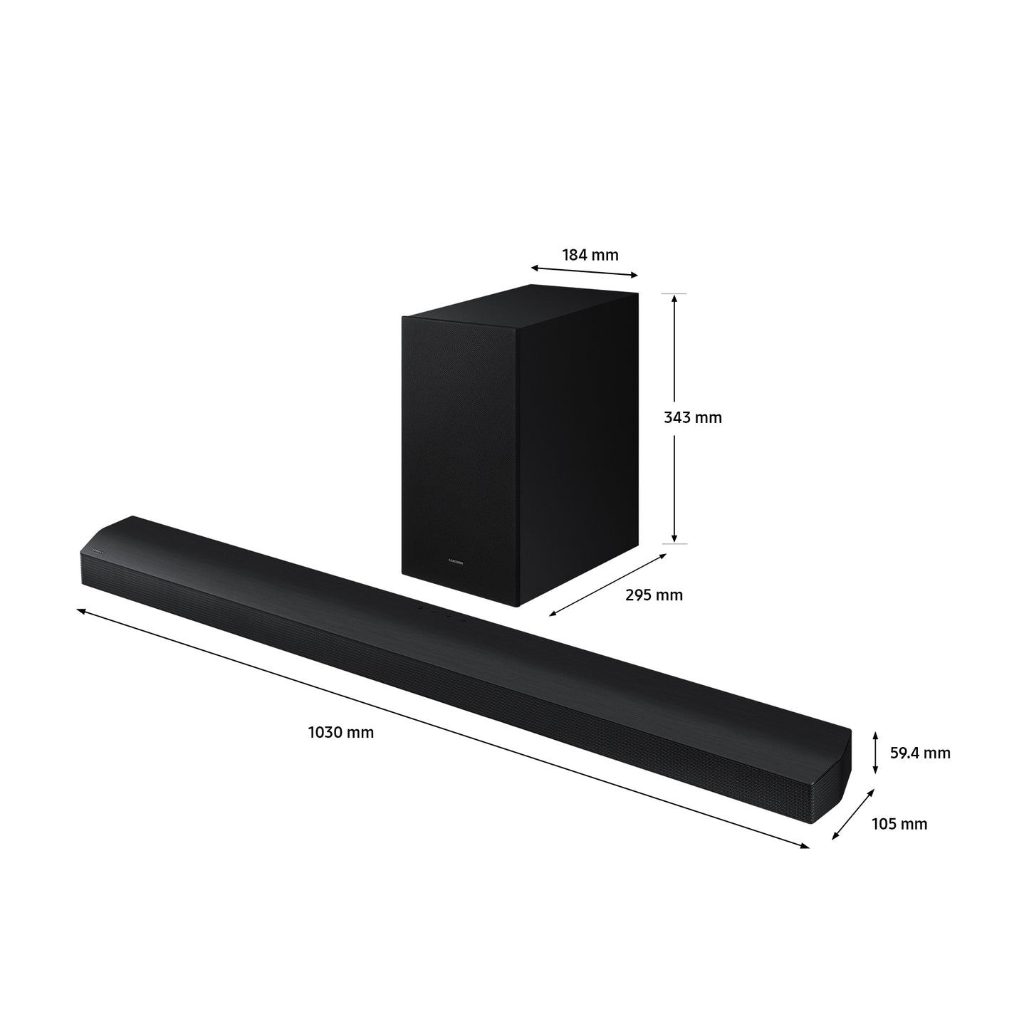 Soundbar Samsung HW-B750D/ZF | 5.1 canais, Subwoofer sem fios