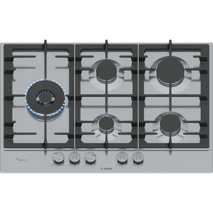 Placa a Gás Bosch PCS7A5I90 | 5 queimadores, FlameSelect, Inox