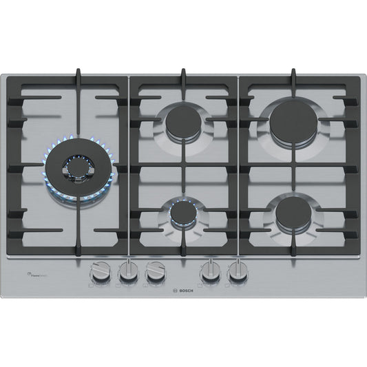 Placa a Gás Bosch PCS7A5I90 | 5 queimadores, FlameSelect, Inox