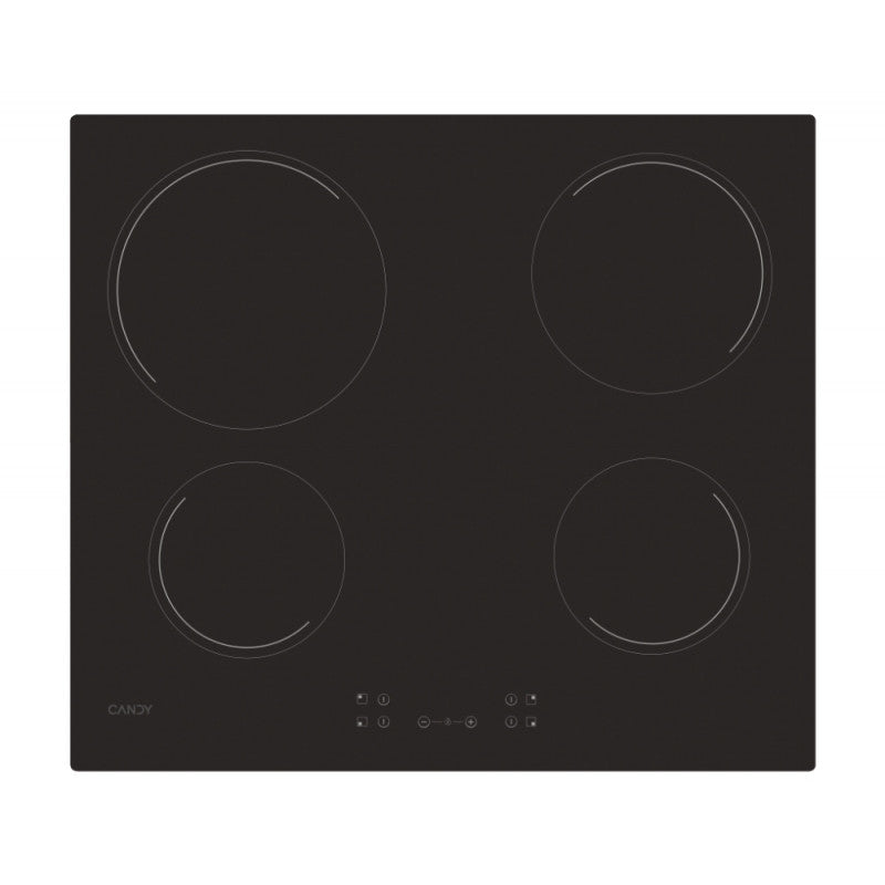 Placa Vitrocerâmica Candy Timeless CH64CCB | 59cm, 4 zonas, 6500W, Preto