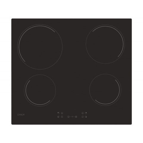 Placa Vitrocerâmica Candy Timeless CH64CCB | 59cm, 4 zonas, 6500W, Preto