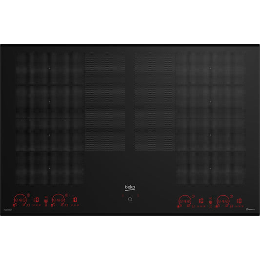Placa de Indução Beko HII88810NTI | 80cm, 8 Zonas, Preto