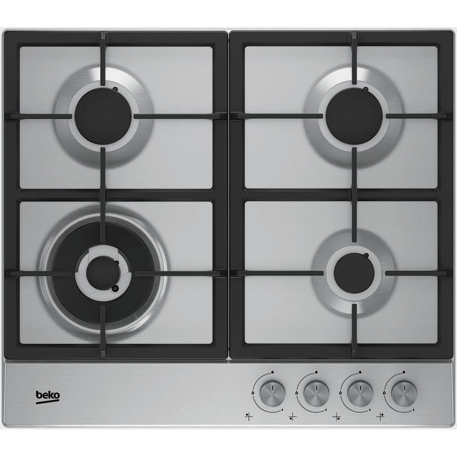 Placa a Gás Beko HIAW64225SX | 4 Queimadores, Aço Inox, Ignição Elétrica