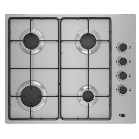 Placa a Gás Beko HIGG64123SX | 4 Queimadores, Aço inoxidável, 7900W