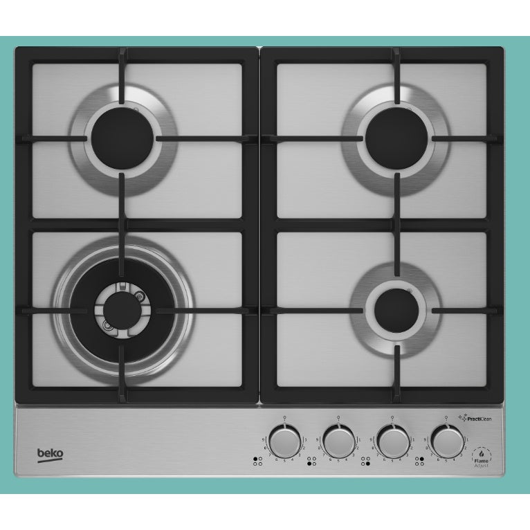 Placa a Gás Beko HIAW 64226SXE | 60cm, 3+1 Wok, Inox
