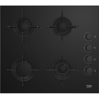 Placa a Gás Beko HING 64120 SB | 65 cm, 4 Zonas, Preto