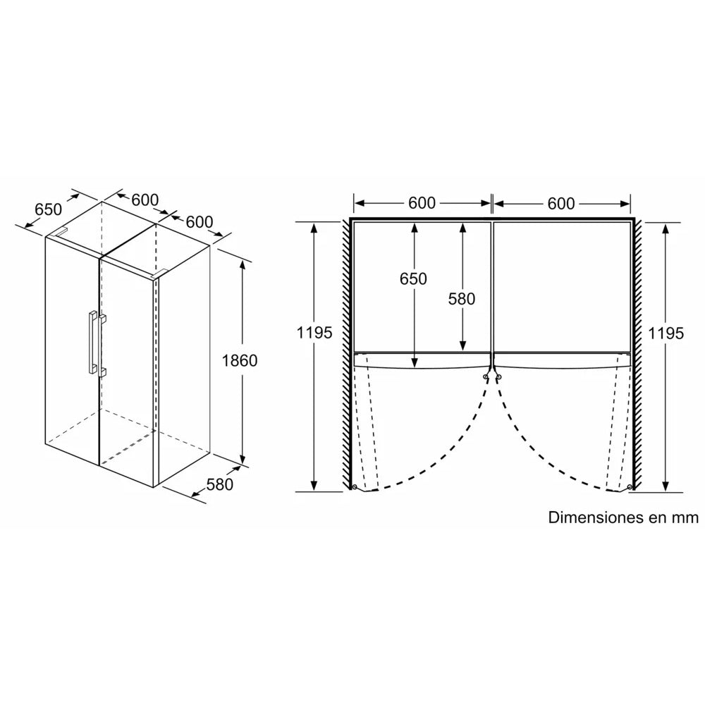 Frigorífico Bosch KSV36FWDP | 346L, 39dB, Classe D