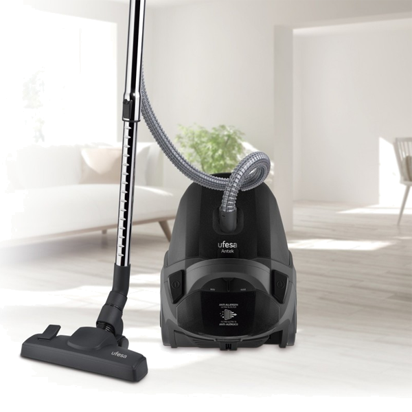 Aspirador Ufesa Antek 900W Preto | 900W, 3.5L, Saco microfibra