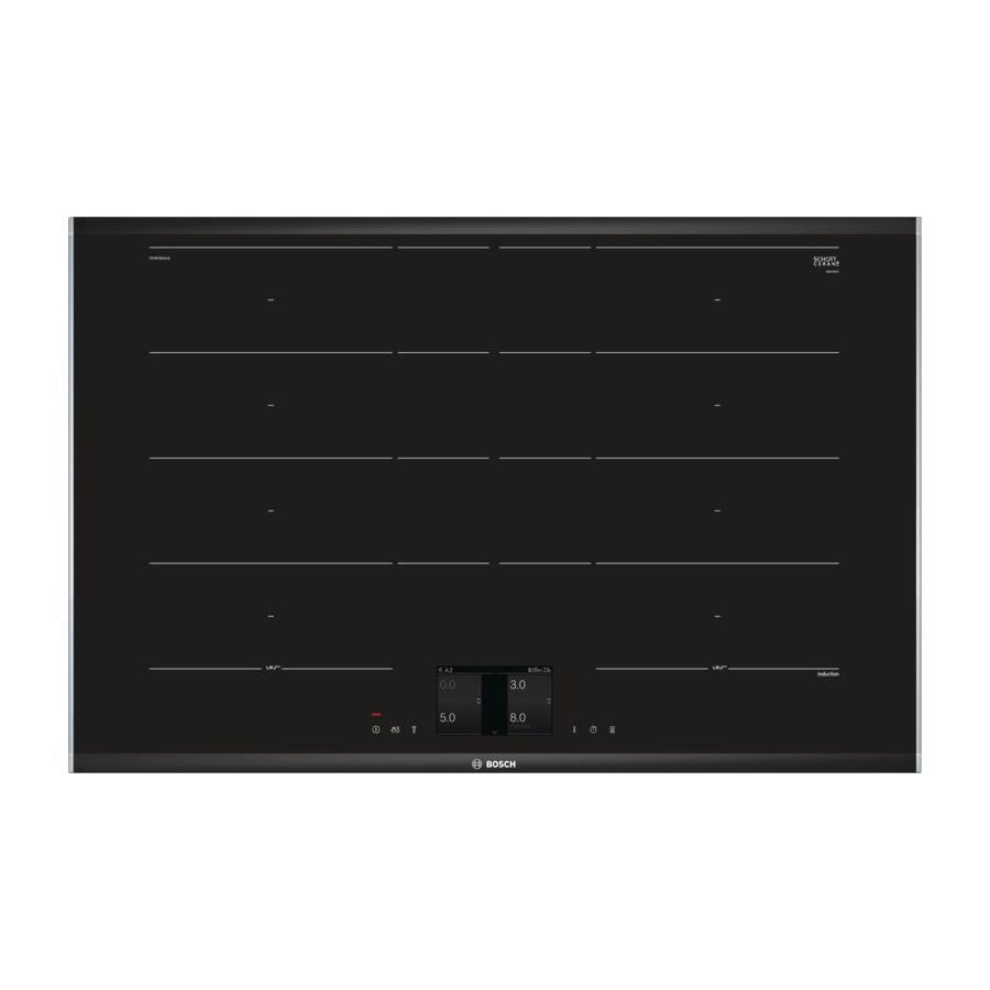 Placa de Indução Bosch PXY875KW1E | 4 zonas, Preto, 7400W