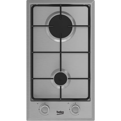 Dominó Gás BEKO HDCG32220FX | 30cm, 2 Queimadores, Inox