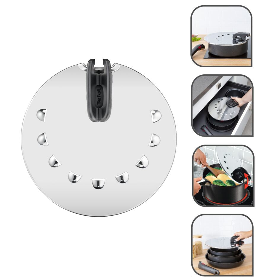 TAMPA ANTI SALPICOS TEFAL INGENIO INDUÇÃO 20-28CM - L9829802