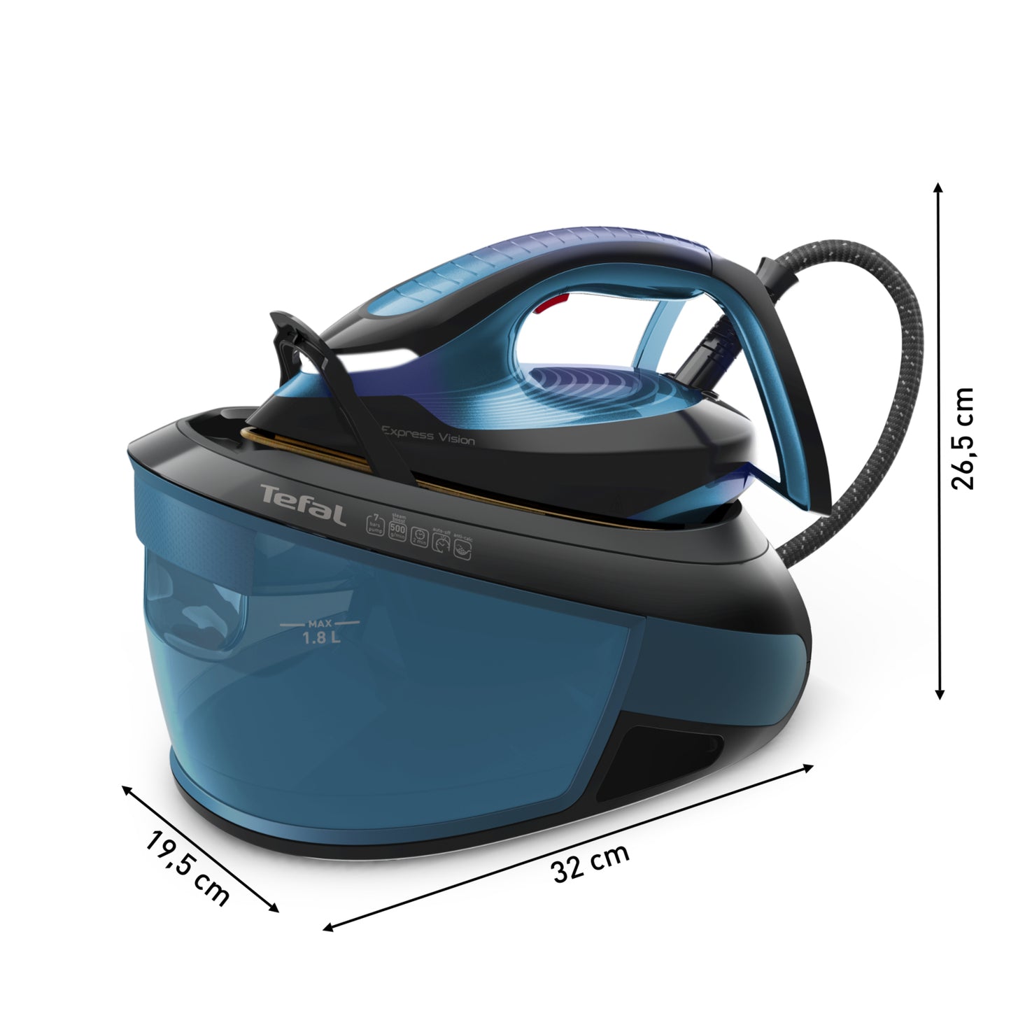 Ferro com Caldeira Tefal Express Vision SV8151 | 2800W, 7 bar, 130 g/min