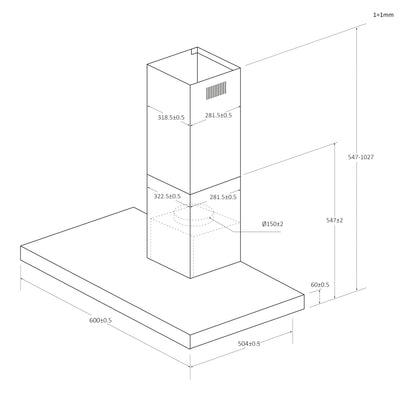 Chaminé Haier HATS6CBS2XWIFI | Wi-Fi, LED, 779 m³/h