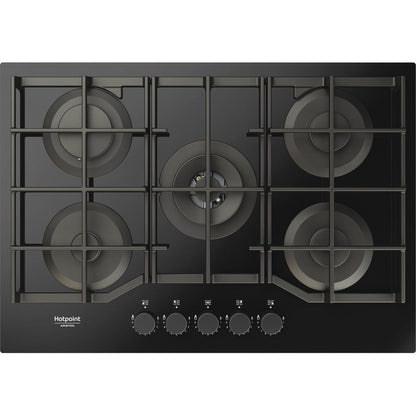 Placa a Gás Hotpoint HAGS 72F BK | 5 Queimadores, 10800W