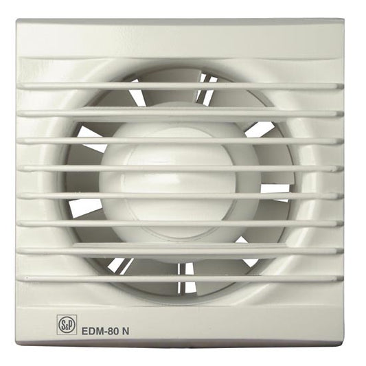 Extrator de Banho S&P EDM 80 N | 80m3/h, 33dB, 230V