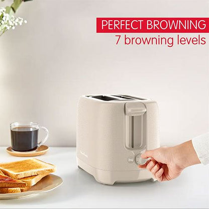 Torradeira Moulinex LT2M0B10 Morning | 2 Fendas Largas, 850W, 7 Níveis de Tostagem, Creme