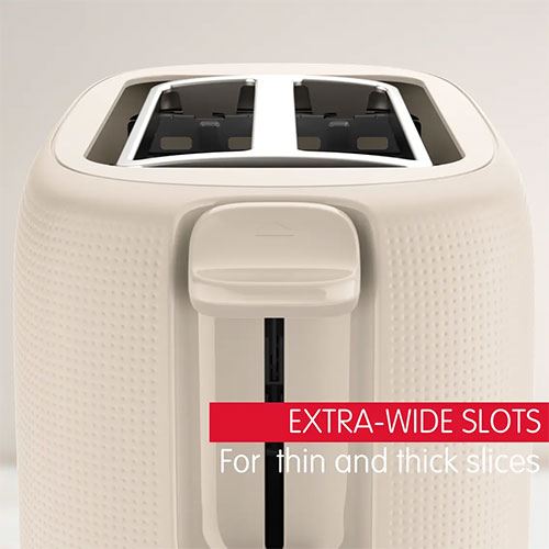 Torradeira Moulinex LT2M0B10 Morning | 2 Fendas Largas, 850W, 7 Níveis de Tostagem, Creme