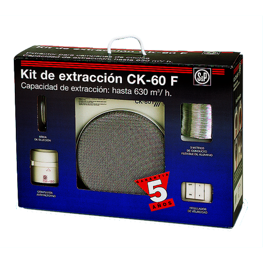 Extrator Cozinha S&P CK 60 F | 625m³/h, 59 dB, 160W
