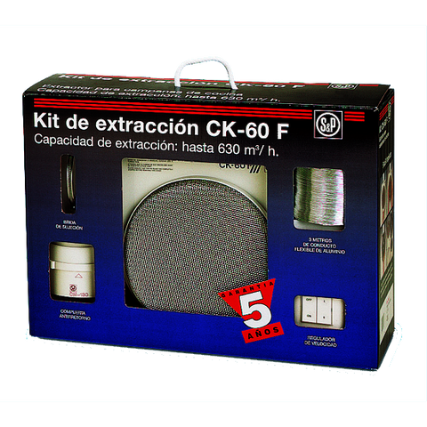 Extrator Cozinha S&P CK 60 F | 625m³/h, 59 dB, 160W