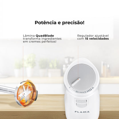 Varinha Mágica FLAMA 2032FL BlendEasy QuadBlade | 850W, 15 Vel.