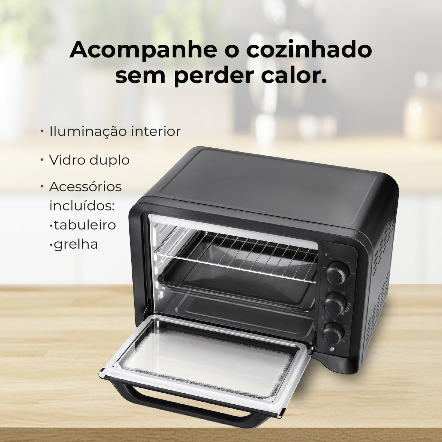 Mini Forno FLAMA 1538FL | 45L, Conveção, 2000W