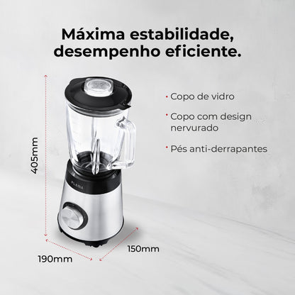 Liquidificadora FLAMA 2237FL | 1300W, 1.5L, 2 Velocidades