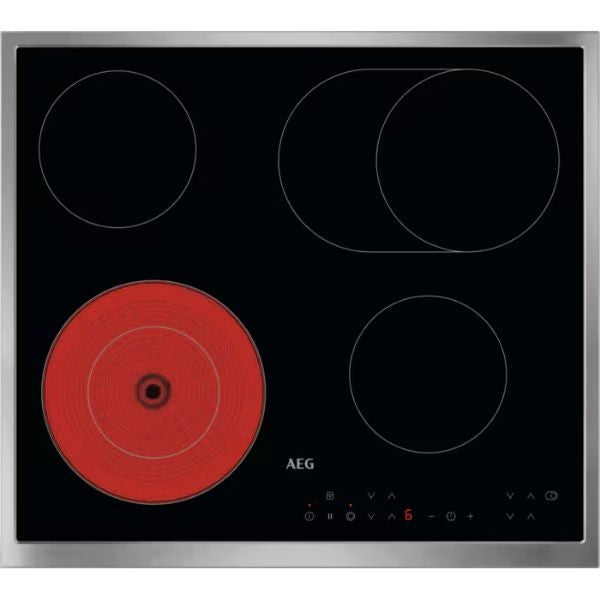 Placa Vitrocerâmica AEG TN64RA06XB | 60cm, 4 zonas, 7000W