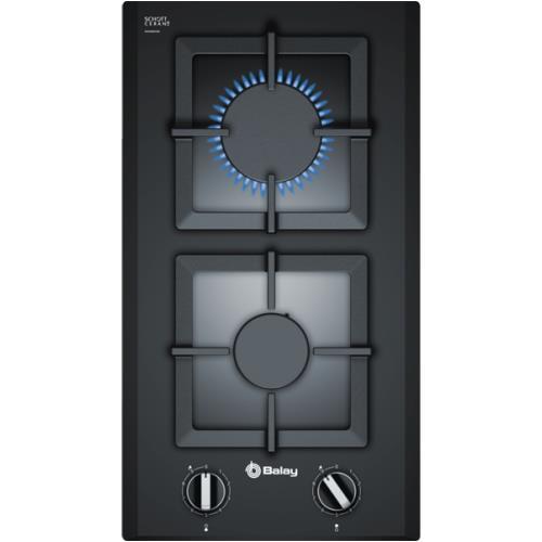 Placa a Gás Balay 3ETG632HB | 2 Queimadores, Gás Stop, Preto