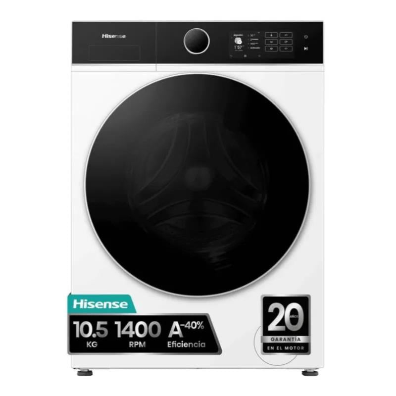 Máquina de Lavar Roupa Hisense WF5I1045BWQ | 10.5Kg, 1400 rpm, A