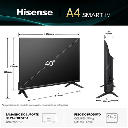 TV Hisense 40A4Q | 40", LED, Full HD
