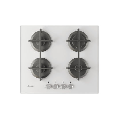 Placa a Gás Indesit ING61TWH1 | 4 Zonas, Vidro Branco, 7.3 kW