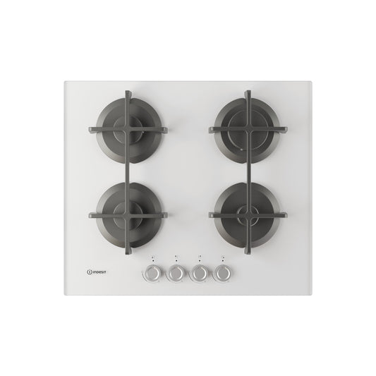 Placa a Gás Indesit ING61TWH1 | 4 Zonas, Vidro Branco, 7.3 kW
