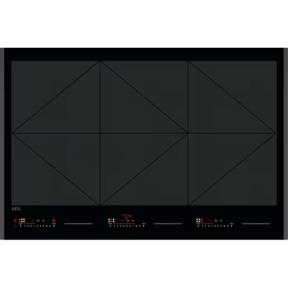 Placa de indução AEG TR84IT00FB | 80cm, 6 zonas, Touch Display