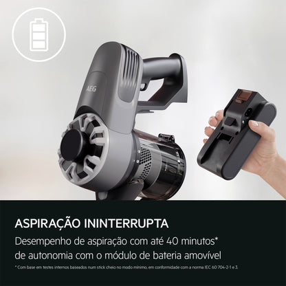 Aspirador Vertical AEG AP31CB21TG | 40 min, 80 dB, 0.5L