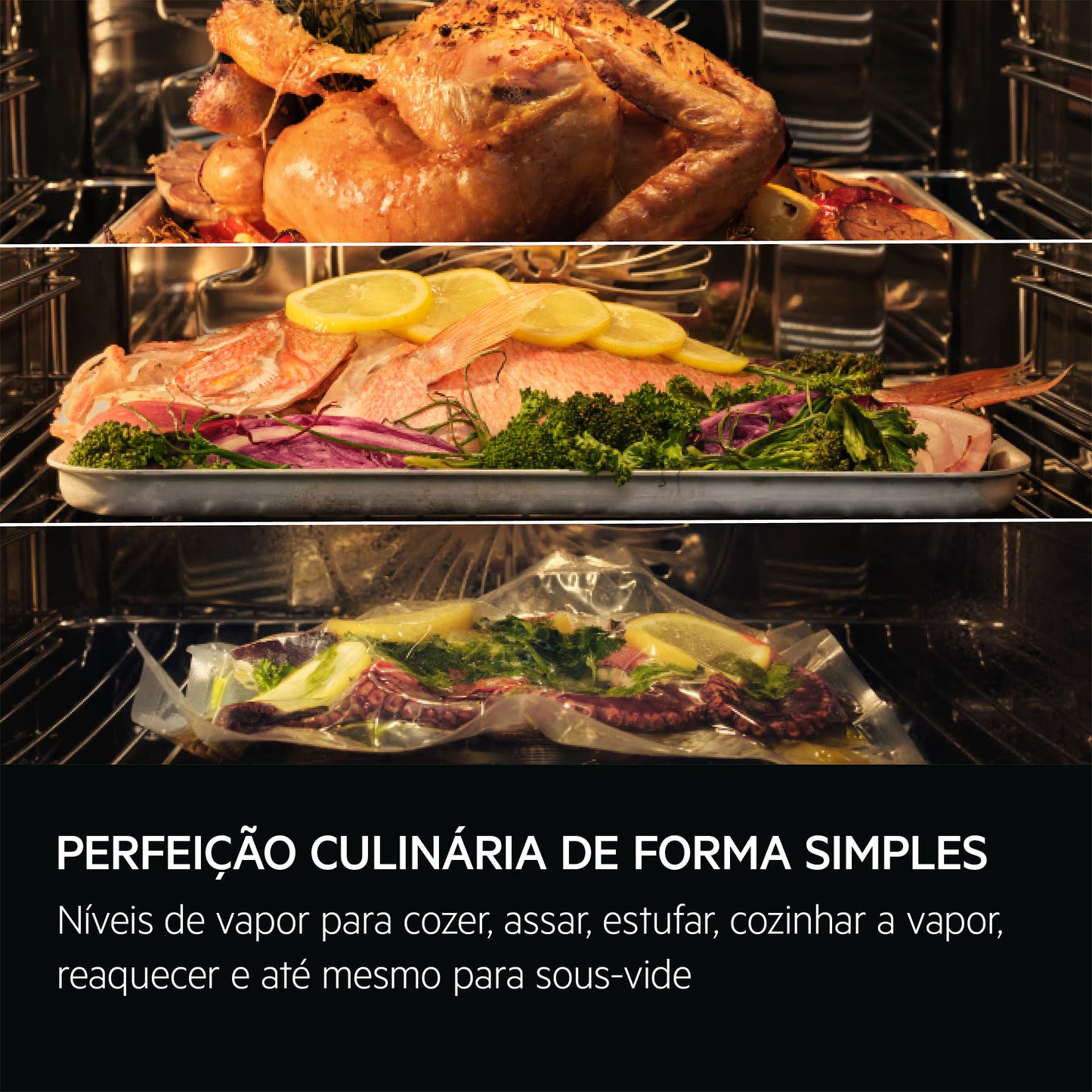Forno Elétrico AEG TP9SB831AB | 70L, Vapor, Wi-Fi