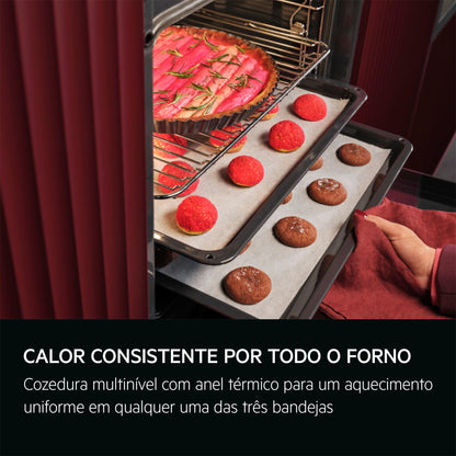 Forno Elétrico AEG TP9SB831AB | 70L, Vapor, Wi-Fi